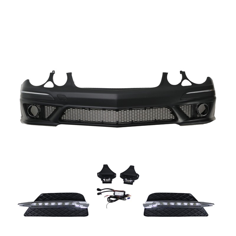 Προφυλακτήρας εμπρός Mercedes W211 E-Class (2006-2009) - AMG Design με LED φώτα ημέρας