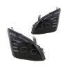 Φανάρια εμπρός Toyota Land Cruiser 120 (2003-2009) angel eyes - μαύρα , με λάμπες (Η7) - σετ 2τμχ.