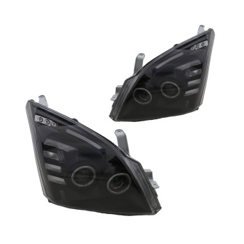 Φανάρια εμπρός Toyota Land Cruiser 120 (2003-2009) angel eyes - μαύρα , με λάμπες (Η7) - σετ 2τμχ. Φανάρια εμπρός Toyota Land Cruiser 120 (2003-2009) angel eyes - μαύρα , με λάμπες (Η7) - σετ 2τμχ.