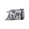 Φανάρια εμπρός Toyota Land Cruiser FJ90 (1996-2003) angel eyes - chrome , με λάμπες (Η1) - σετ 2τμχ.