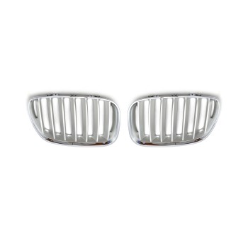 Μάσκα BMW X5 E53 (2004-2007) - ασημένια - 2τμχ.