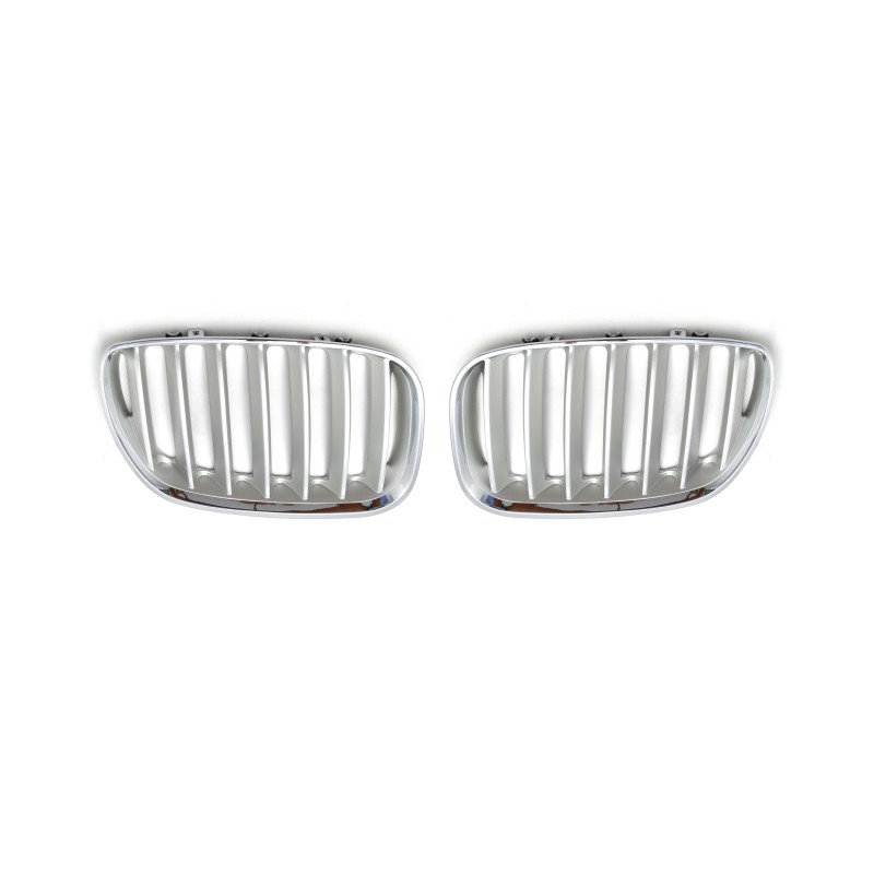 Μάσκα BMW X5 E53 (2004-2007) - ασημένια - 2τμχ.