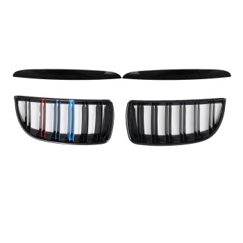 Καρδιές μάσκας BMW E90 με διπλή γρίλια (2005-2008) - tri color - 2τμχ. Καρδιές μάσκας BMW E90 με διπλή γρίλια (2005-2008) - tri color - 2τμχ.