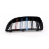 Καρδιές μάσκας BMW E90 με διπλή γρίλια (2005-2008) - tri color - 2τμχ.