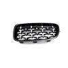 Μάσκα BMW F30 (2011-2019) - γυαλιστερή - Diamond Design - χρωμίου/μαύρη - 2τμχ.