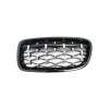 Μάσκα BMW F30 (2011-2019) - γυαλιστερή - Diamond Design - χρωμίου/μαύρη - 2τμχ.