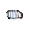 Καρδιές μάσκας BMW E60 με διπλή γρίλια (2005-2010) - tri color - 2τμχ.