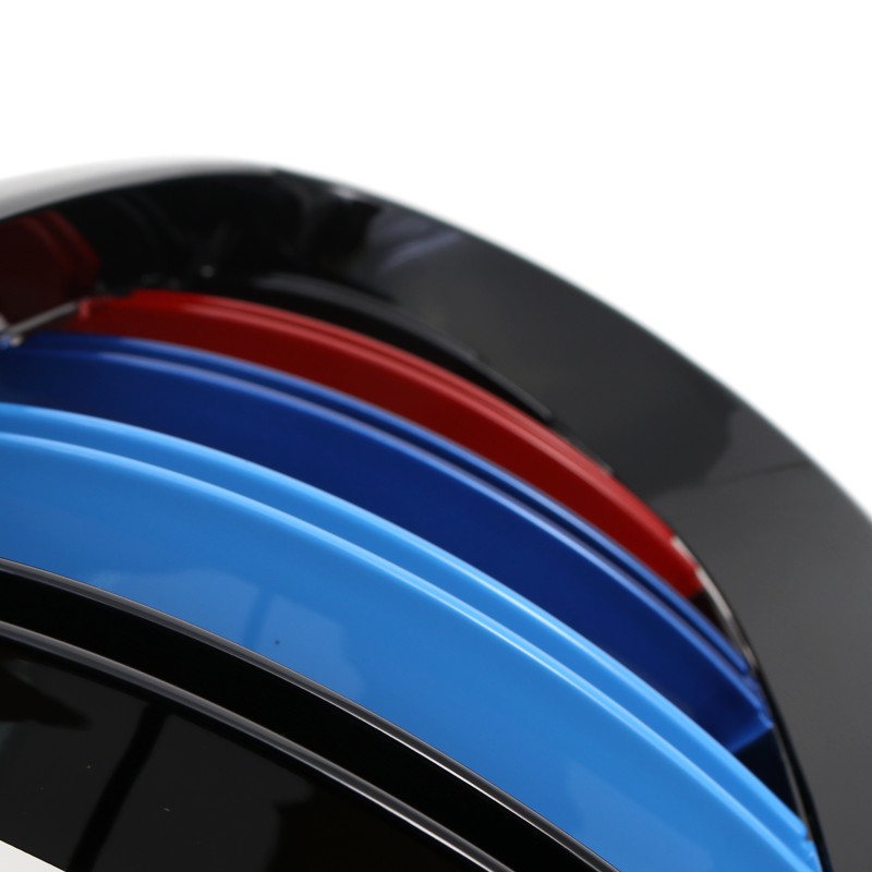 Καρδιές μάσκας BMW E60 με διπλή γρίλια (2005-2010) - tri color - 2τμχ.