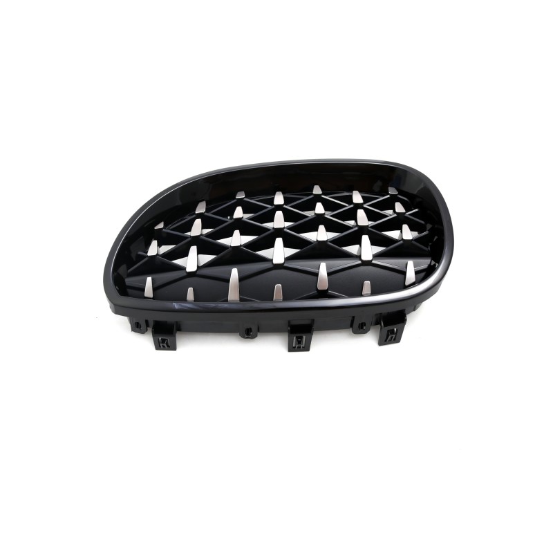 Μάσκα BMW E60 (2003-2010) - μαύρη / χρωμιού Diamond design - 2τμχ.