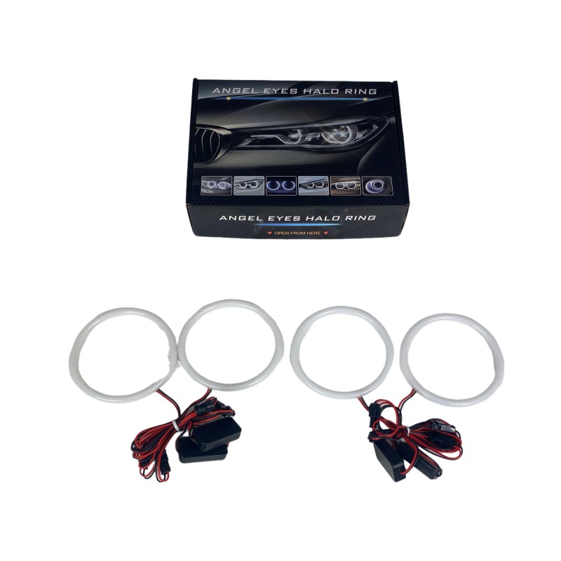Δαχτυλίδια BMW E46 coupe (2003-2006) lightbar design angel eyes - κίτρινα