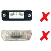 Πλαφονιέρα πίσω πινακίδας Mercedes W164 ML (2009+) / X164 GL - με T10 λάμπες, 50x29 mm - 2 τμχ.