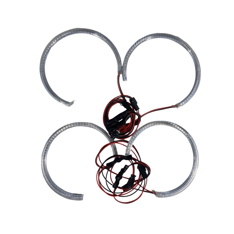 Δαχτυλίδια BMW E46 coupe (1998-2003) / BMW E46 Sedan, Combi (1998-2005) angel eyes με 66 led - κίτρινο χρώμα