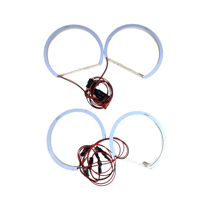 Δαχτυλίδια BMW E46 coupe (1998-2003) / BMW E46 Sedan, Combi (1998-2005) angel eyes με 66 led - κίτρινο χρώμα