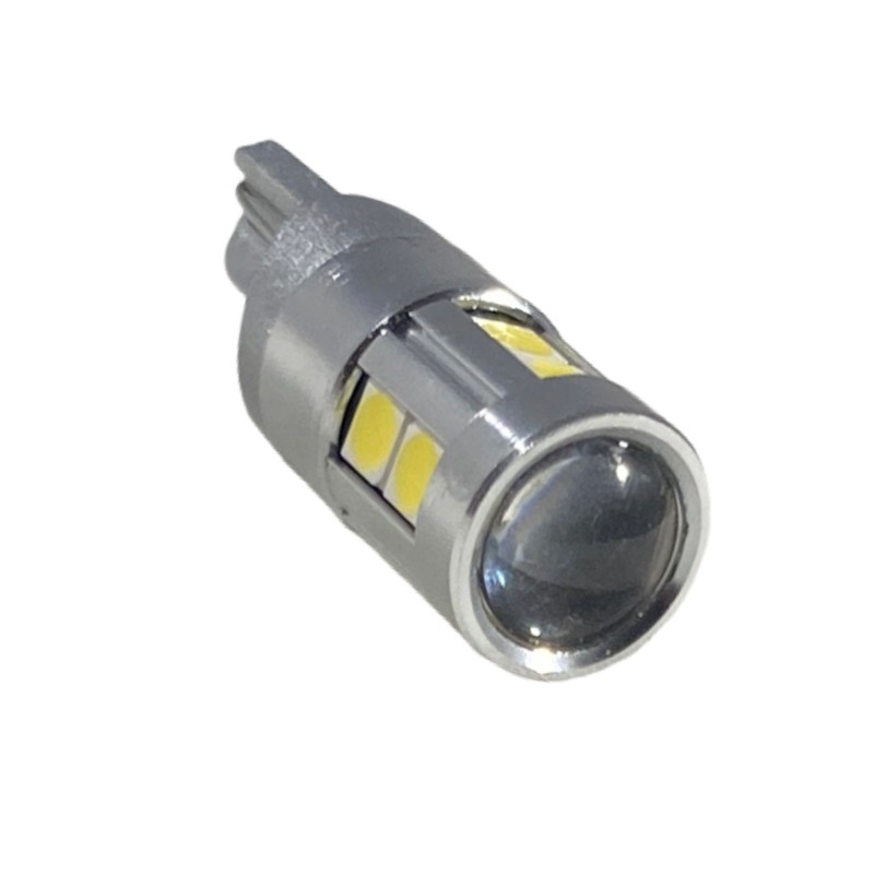 Led λάμπα τύπου T10 με 18 led 3030 και προτζέκτορα - CANBUS - 1τμχ.