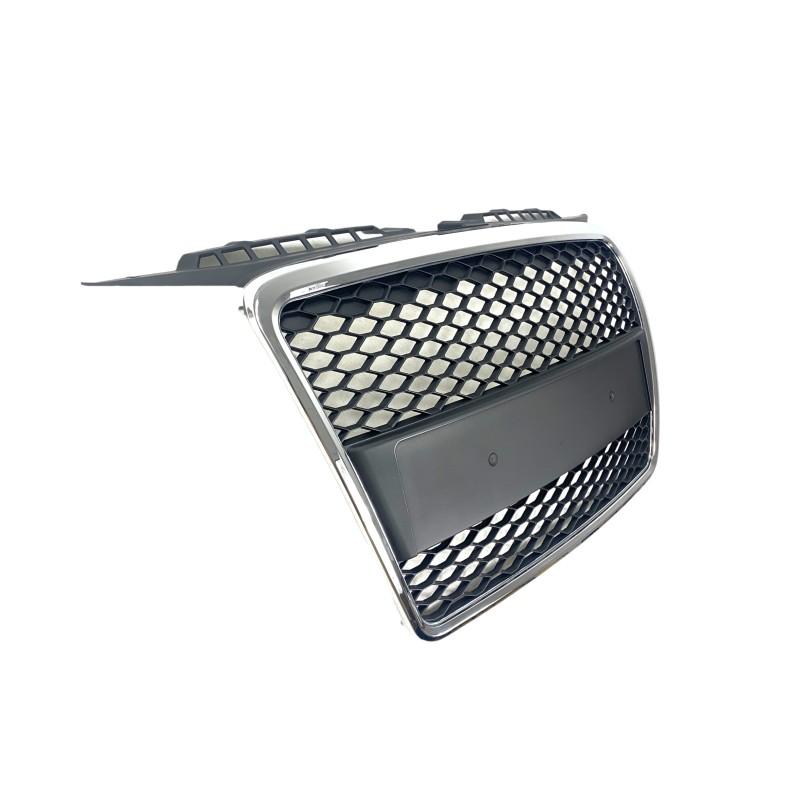 Μάσκα Audi A3 (2005-2008) με βάση για σήμα - RS-Look ματ με πλαίσιο χρωμίου
