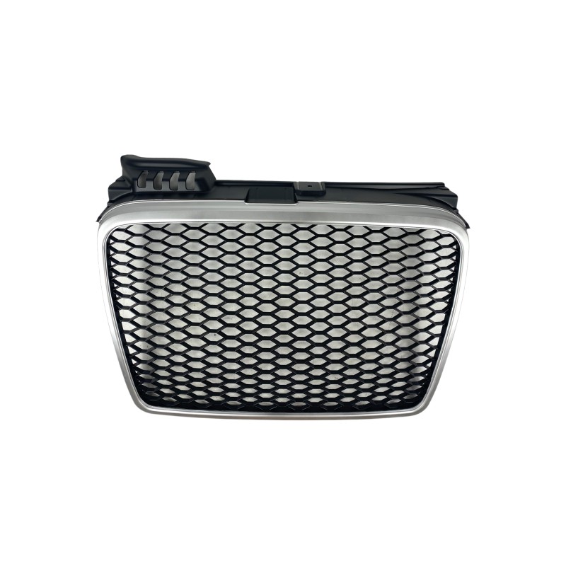 Μάσκα Audi A4 B7 (2004-2008) - RS LOOK ασημένιο - ματ, χωρίς σήμα