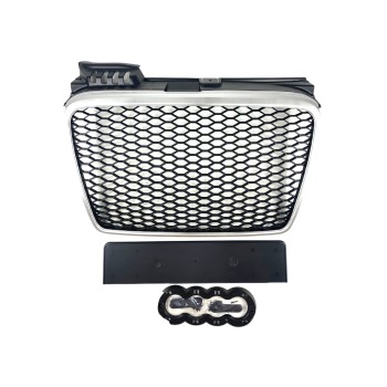 Μάσκα Audi A4 B7 (2004-2008) - RS LOOK ασημένιο - ματ, χωρίς σήμα Μάσκα Audi A4 B7 (2004-2008) - RS LOOK ασημένιο - ματ, χωρίς σήμα