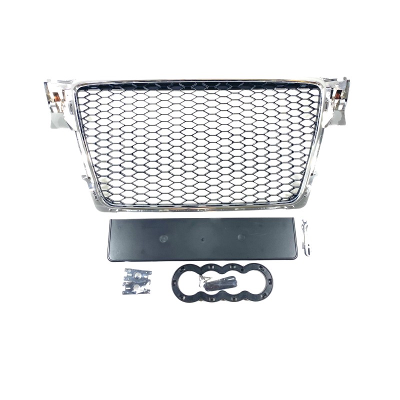Μάσκα Audi A4 / S4 B8 (2008-2011) - RS LOOK με πλαίσιο χρωμίου, χωρίς σήμα