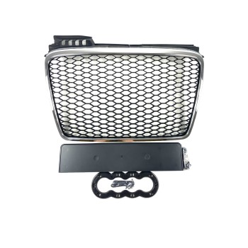 Μάσκα Audi A4 B7 (2004-2007)- RS Look πλαίσιο χρωμίου, χωρίς σήμα