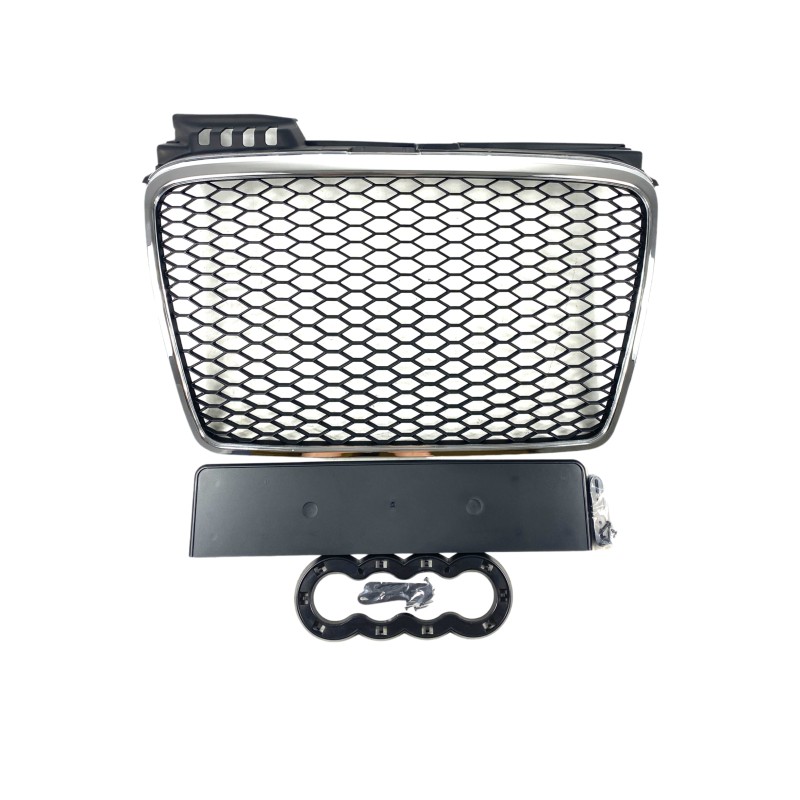 Μάσκα Audi A4 B7 (2004-2007)- RS Look πλαίσιο χρωμίου, χωρίς σήμα
