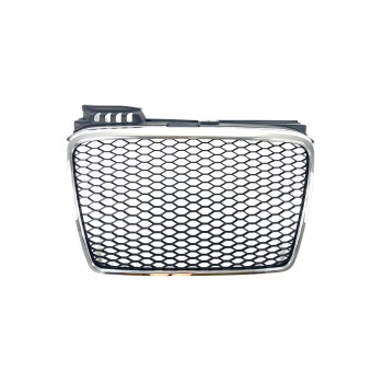Μάσκα Audi A4 B7 (2004-2007)- RS Look πλαίσιο χρωμίου, χωρίς σήμα