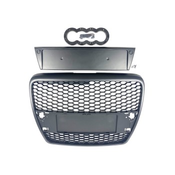 Μάσκα Audi A6 4F (2004-2008) - μαύρη RS Look, χωρίς σήμα Μάσκα Audi A6 4F (2004-2008) - μαύρη RS Look, χωρίς σήμα
