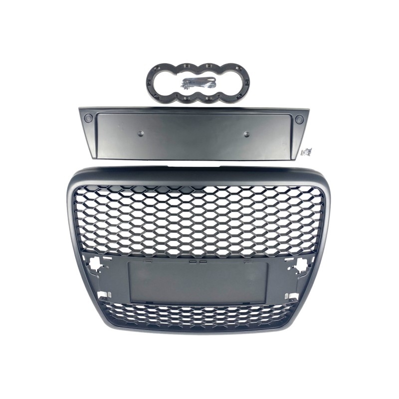 Μάσκα Audi A6 4F (2004-2008) - μαύρη RS Look, χωρίς σήμα