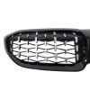 Μάσκα BMW G20 (2018+) - γυαλιστερή Diamond Design - χρωμίου/μαύρη - 2τμχ.