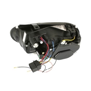 Φανάρια εμπρός Vw Golf IV devil eyes - chrome , με λάμπες (Η1) led - σετ 2τμχ.