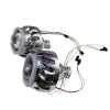 Bi xenon προτζέκτορες 2.5'' Morimoto Mini Spiral - με τετράγωνα δαχτυλίδια για angel eyes - μπλε μικρό και κόκκινο μεγάλο δαχτυλίδι -2 τμχ.