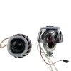 Bi xenon προτζέκτορες 2.5'' Morimoto Mini Spiral - με τετράγωνα δαχτυλίδια για angel eyes - μπλε μικρό και κόκκινο μεγάλο δαχτυλίδι -2 τμχ.