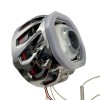 Bi xenon προτζέκτορες 2.5'' Morimoto Mini Spiral - με τετράγωνα δαχτυλίδια για angel eyes - μπλε μικρό και κόκκινο μεγάλο δαχτυλίδι -2 τμχ.