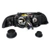 Φανάρια εμπρός BMW E39 (1995-2000) angel eyes - μαύρο χρώμα , χωρίς λάμπες (Η7) - σετ 2τμχ.