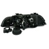 Φανάρια εμπρός BMW E39 (1995-2000) angel eyes - μαύρα , χωρίς λάμπες (Η7/D2S) - σετ 2τμχ.