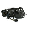 Φανάρια εμπρός Audi A6 με φώτα ημέρας (1997-2001) / Allroad 1999-2005 - μαύρα , με λάμπες (Η1) - σετ 2τμχ.