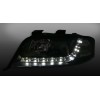 Φανάρια εμπρός Audi A6 με φώτα ημέρας (1997-2001) / Allroad 1999-2005 - μαύρα , με λάμπες (Η1) - σετ 2τμχ.