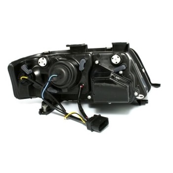 Φανάρια εμπρός Audi A6 (2001-2003) με φώτα ημέρας - μαύρα , με λάμπες (Η1) - σετ 2τμχ. Φανάρια εμπρός Audi A6 (2001-2003) με φώτα ημέρας - μαύρα , με λάμπες (Η1) - σετ 2τμχ.