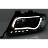 Φανάρια εμπρός Audi A6 C5 (1997-2001) led / Allroad 1999-2005 lightbar - μαύρα , με λάμπες (Η1) - σετ 2τμχ.