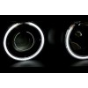 Φανάρια εμπρός Bmw E36 (1991-1999) 4d sedan angel eyes - μαύρα , με λάμπες (Η1) - σετ 2τμχ.