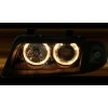 Φανάρια εμπρός Audi A4 (1995-1998) angel eyes - μαύρα , χωρίς λάμπες (Η7) - σετ 2τμχ.