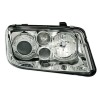 Φανάρια εμπρός Vw Bora angel eyes - chrome , χωρίς λάμπες (Η7) - σετ 2τμχ.