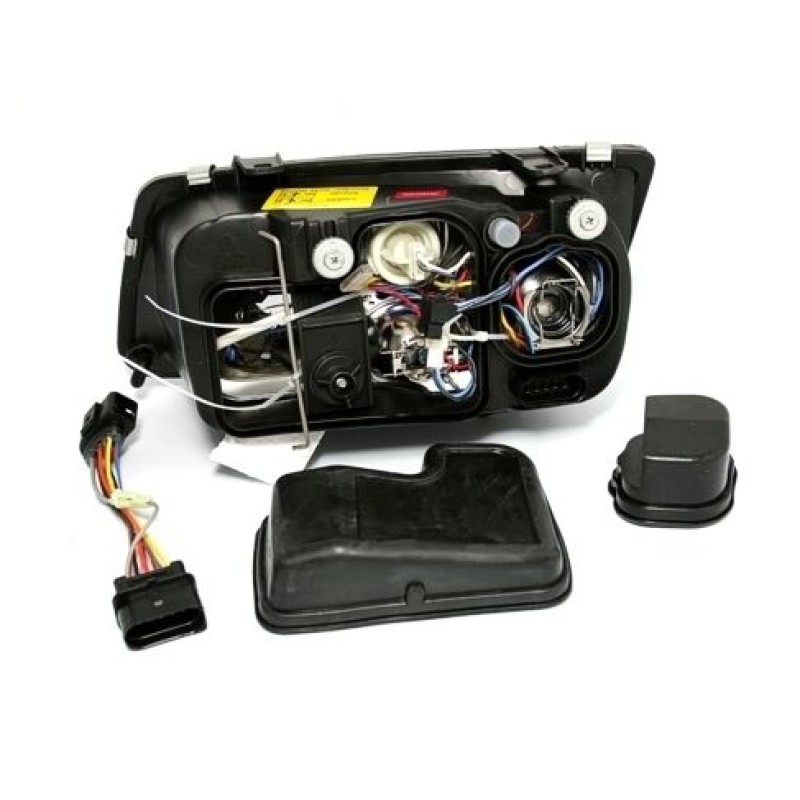 Φανάρια εμπρός Vw Bora angel eyes - chrome , χωρίς λάμπες (Η7) - σετ 2τμχ.