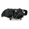 Φανάρια εμπρός BMW X5 (1999-2003) με φώτα ημέρας και angel eyes - μαύρα , με λάμπες (Η1) - σετ 2τμχ.
