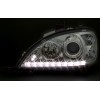 Φανάρια εμπρός Mercedes ML W163 (2002-2005) led , με λάμπες (Η1) - σετ 2τμχ.