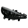 Φανάρια εμπρός Peugeot 207 (2006-20012) led - μαύρα , με λάμπες (Η1) - σετ 2τμχ.