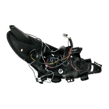 Φανάρια εμπρός Peugeot 207 (2006-2009) led angel eyes - ηλεκτρική ρύθμιση - chrome , με λάμπες (Η1) - σετ 2τμχ.
