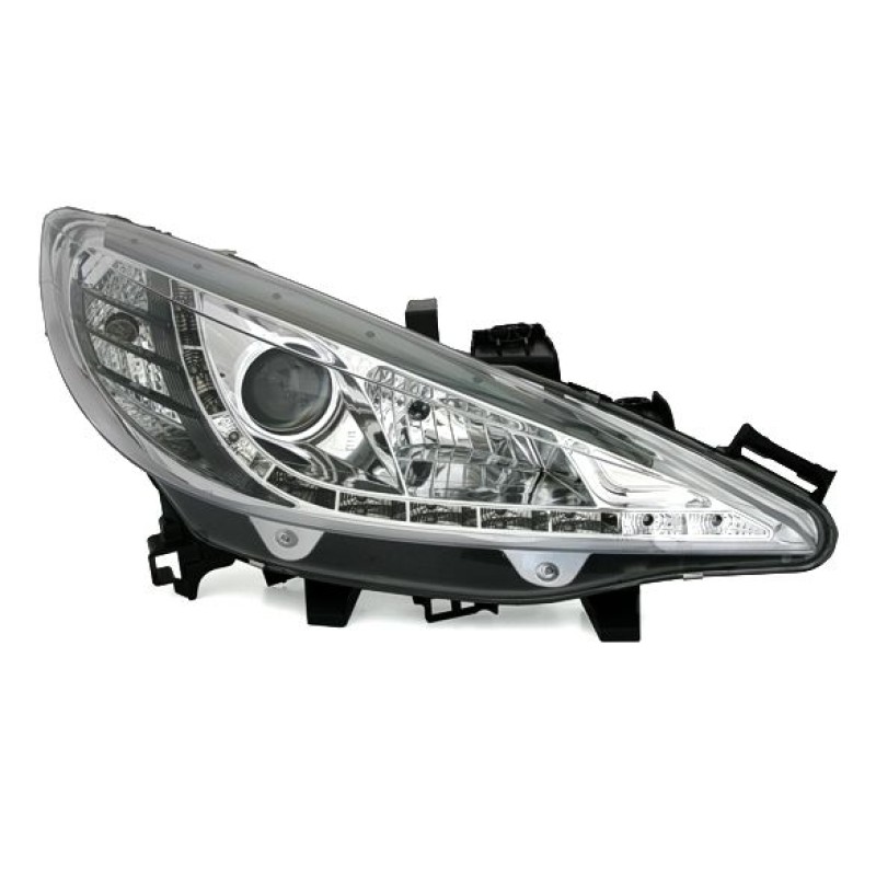 Φανάρια εμπρός Peugeot 207 (2006-2009) led , με λάμπες (Η1) - σετ 2τμχ.