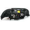Φανάρια εμπρός BMW E39 (1995-2003) angel eyes - μαύρα , με λάμπες (Η1) - σετ 2τμχ.
