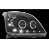 Φανάρια εμπρός Toyota Land Cruiser 120 (2003-2009) led / angel eyes - chrome , με λάμπες (Η1) - σετ 2τμχ.