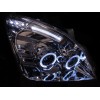 Φανάρια εμπρός Toyota Land Cruiser 120 (2003-2009) angel eyes - chrome , χωρίς λάμπες (Η7) - σετ 2τμχ.
